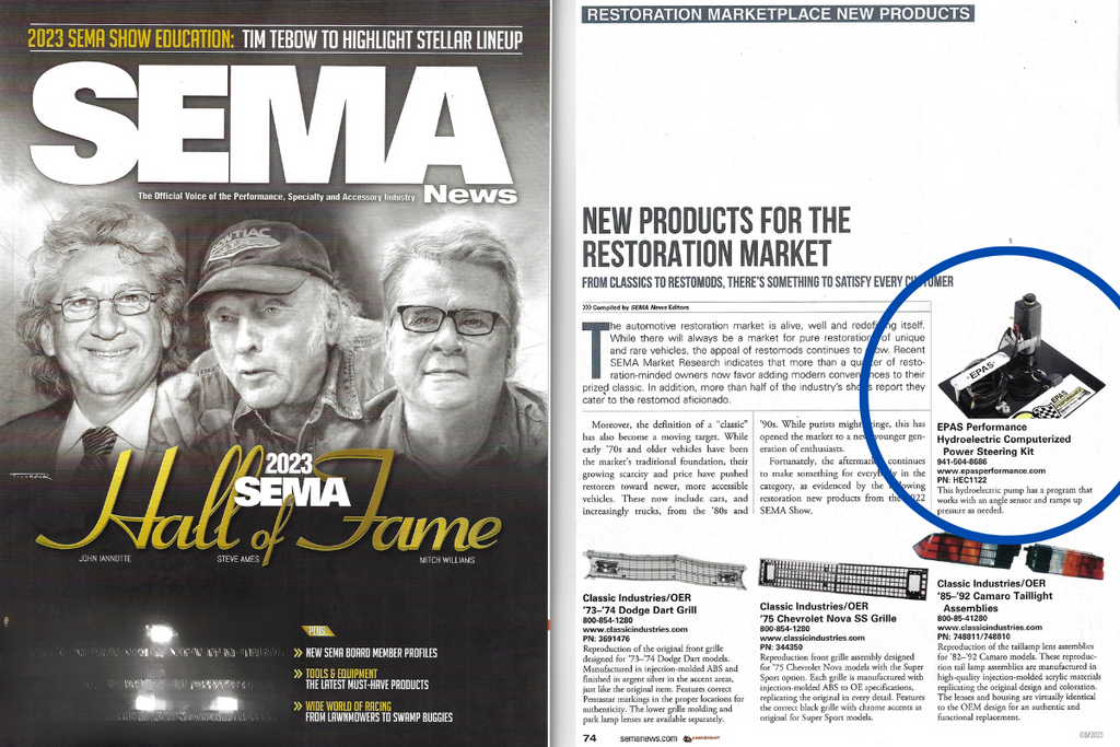 EPAS Performance Hydroelectric Power Steering in SEMA Magazine